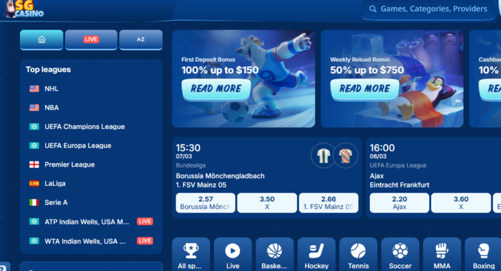Revisões e experiências do sg casino 3 Sports 4