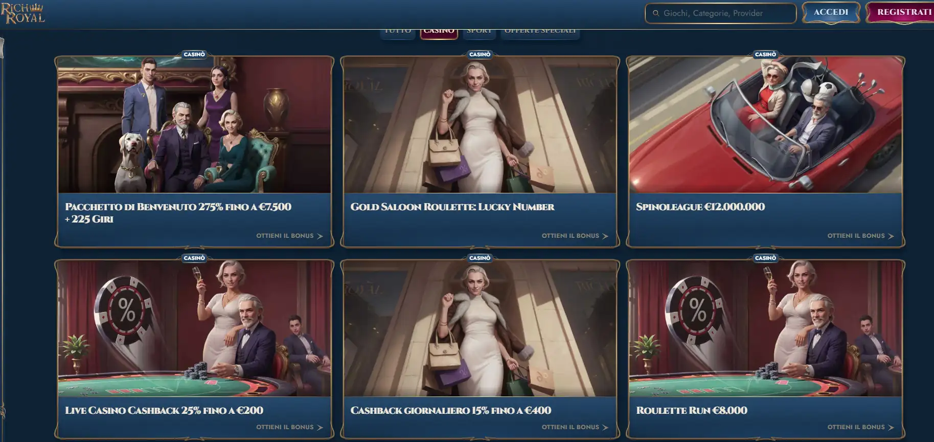 RichRoyal casinò non AAMS che pagano subito
