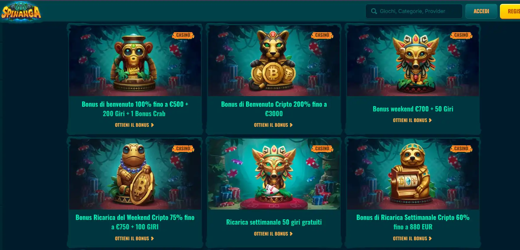 Spinanga - casinò online non AAMS Maestro