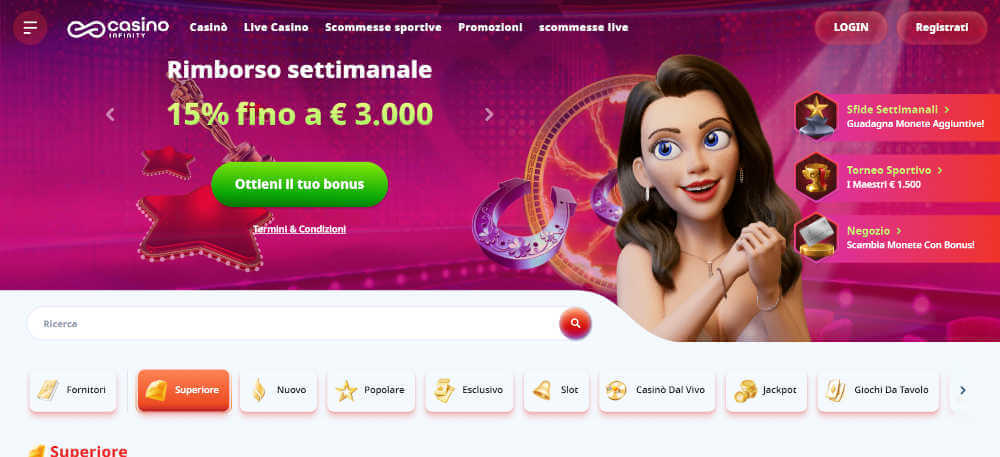 Infinity neosurf casino non aams