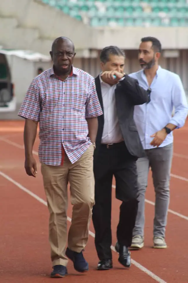 Peseiro, Assistant Arrive Uyo For Akwa United vs Plateau NPFL Game