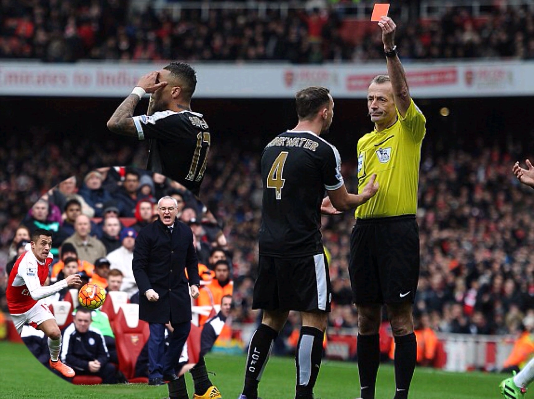 Ranieri Blames Leicester Defeat On Simpson Sending off Ranieri Blames Leicester Defeat On Simpson Sending off