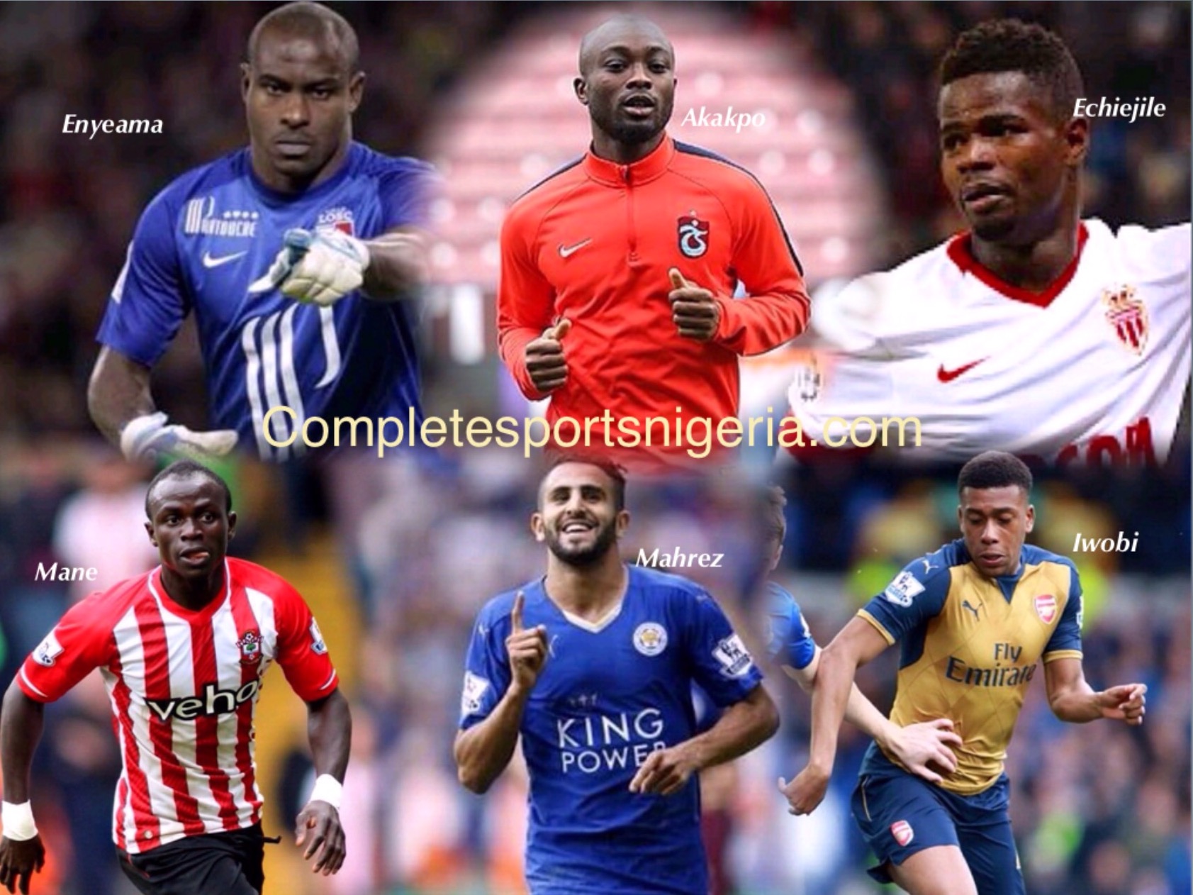Enyeama, Mane, Echiejile, Mahrez, Iwobi  Make African Team Of The Week