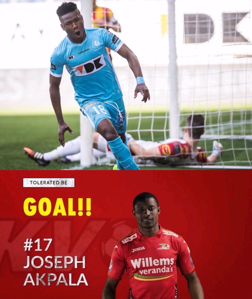 Kalu, Akpala Score As Gent, Oostende Qualify For Title Play-offs; Ajagun, Salami Also on Target