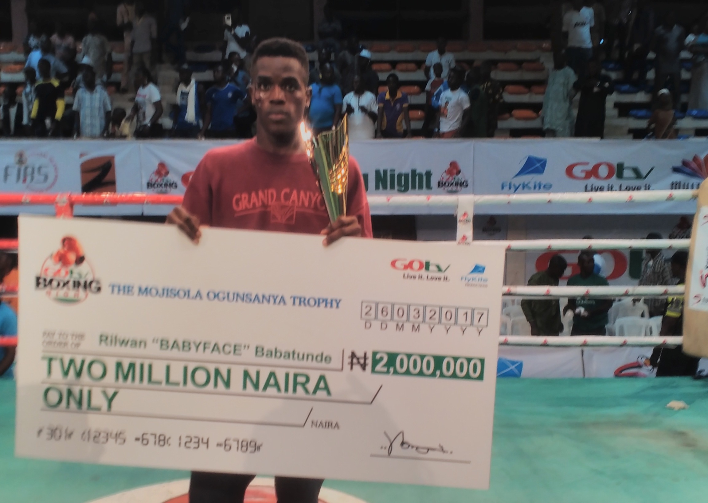 Gotv Boxing Night Champion, ‘Babyface’ Babatunde: I’m Finally Dumping Football For Boxing, I want To Be Like Mayweather Gotv Boxing Night Champion, ‘Babyface’ Babatunde: I’m Finally Dumping Football For Boxing, I want To Be Like Mayweather