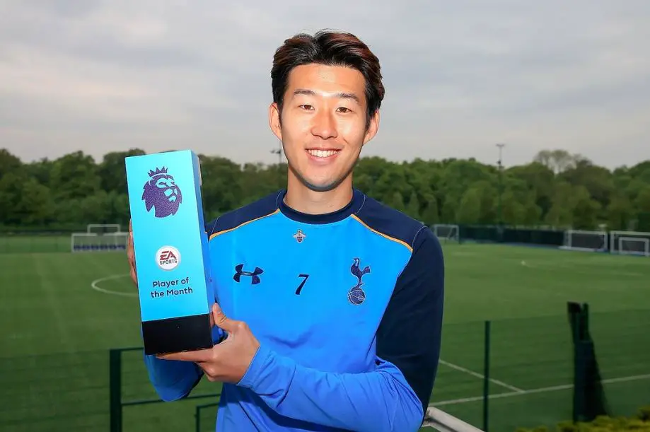 Son Beats Hazard, Bailly To EPL April Player Of The Month Award
