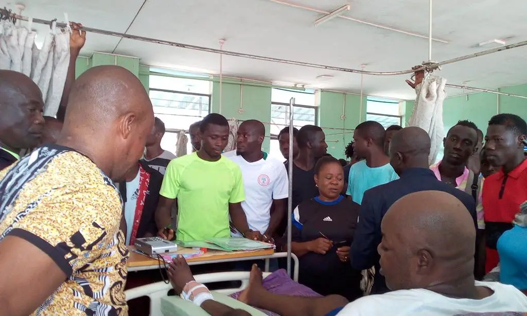 3SC Players, Officials Visit Injured Chairman Busari In Hospital