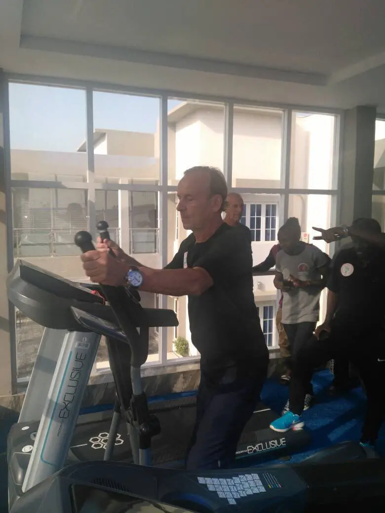Rohr Trains At Ahmed Musa’s Ultra-Modern Fitness Centre In Kano