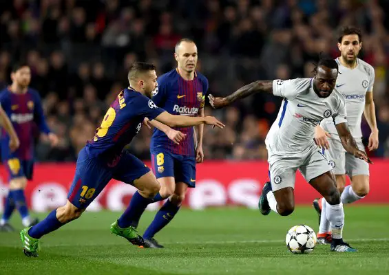 Moses Rated Average, Courtois Poorest In Chelsea Defeat To Barcelona