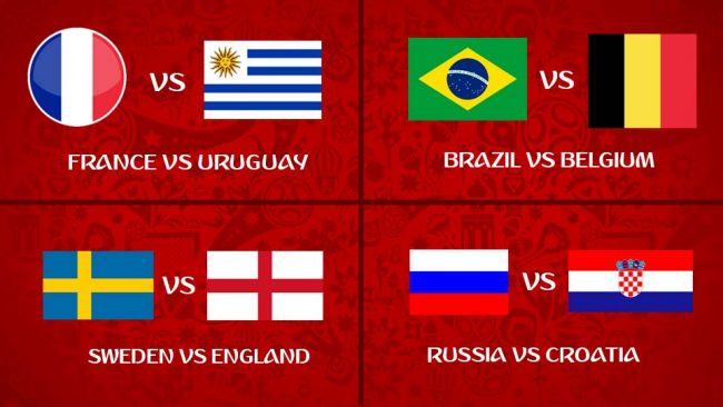 2018 World Cup: Two More Quarter-Final Ties This Saturday