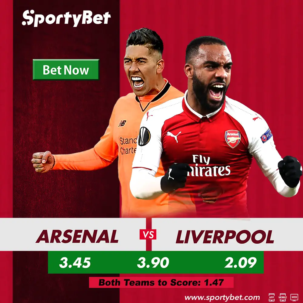 SportyBet: Arsenal vs Liverpool Betting Preview