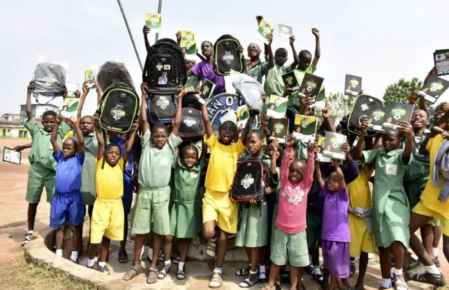 Oshoala Boosts 50 Schools With Sports, Educational Materials Oshoala Boosts 50 Schools With Sports, Educational Materials