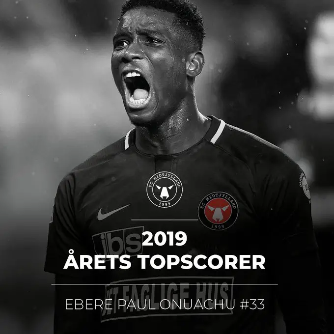 Onuachu Wins Midtjylland Top Scorer Award For Third Consecutive Season