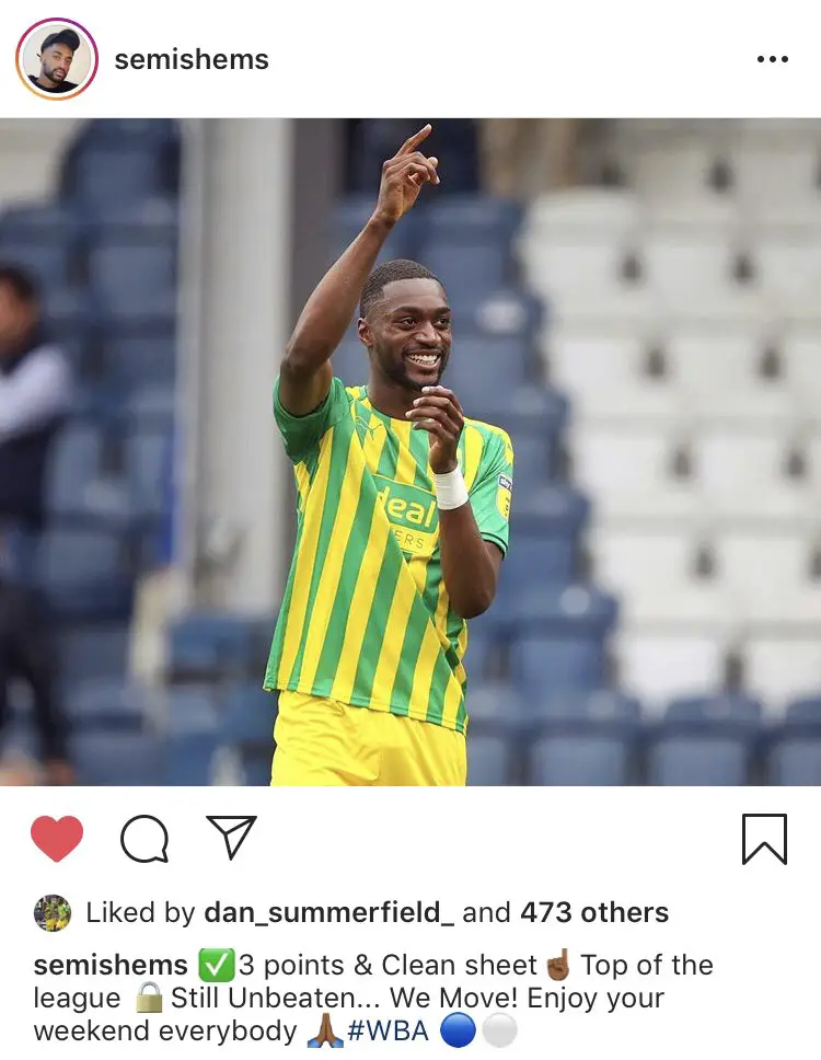 Ajayi Thrilled  With West Brom’s  Impressive Away Win Against QPR