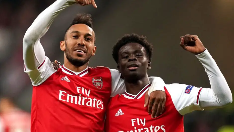 Aubameyang Backs Saka To Get To The Top