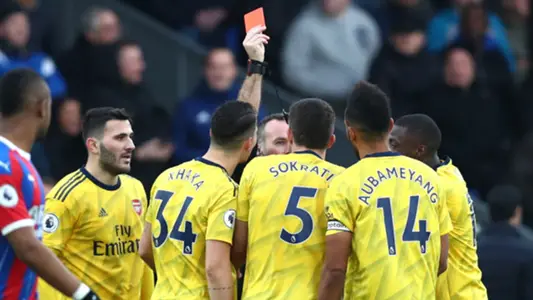 Aubameyang Sent Off As Palace Hold Arsenal At Selhurst Park