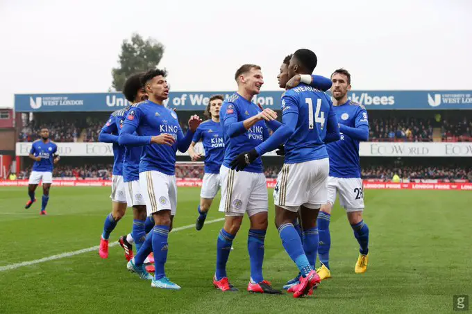 Image result for Iheanacho wins Leicester Man of the Match against Brentford