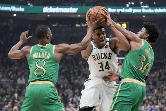 Giannis Antetokounmpo Finishes With 32 Points And 17 Rebounds As Bucks Beat Celtics 128-123 At Home