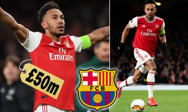 Arsenal Place £50m Price-Tag On Aubameyang Amid Barcelona Interest