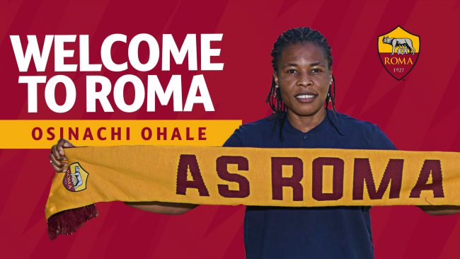 Super Falcons Defender Ohale Joins AS Roma Women’s Team Ohale Super Falcons Defender Joins AS Roma Women's Team