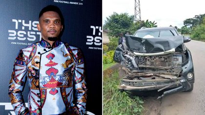 Barca Legend Eto’o Involve In Car Crash