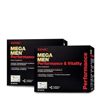 GNC Mega Men Energy & Metabolism Vitapak, Twin Pack, 30 Packs fun Box