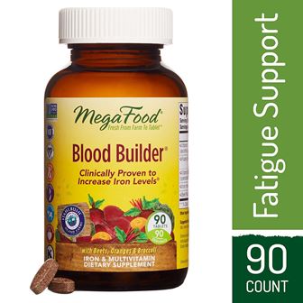 MegaFood, Blood Builder, תוסף ברזל, תמיכת אנרגיה ועייפות קרב