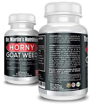 Super Strength 1000mg Horny Goat Weed 120 כמוסות עם מאקה ארגינין וג'ינסנג