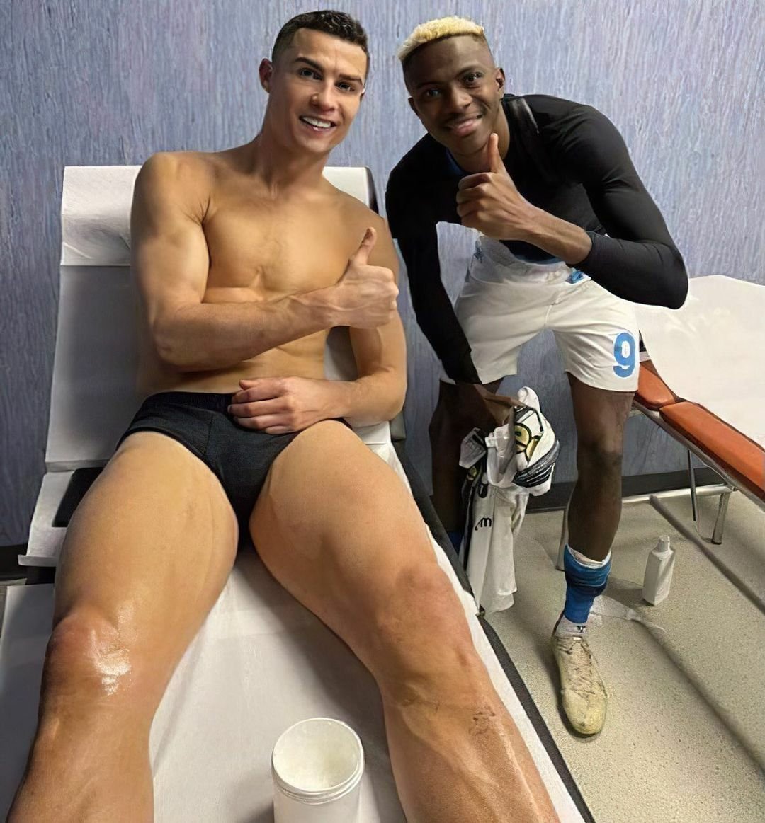 Osimhen Meets Juventus Star  Cristiano  Ronaldo