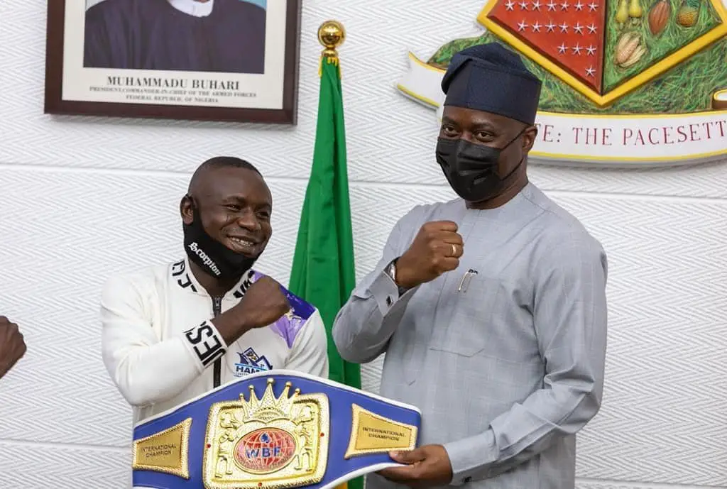 How Gunmen Attacked Me After I Received N10m From Gov Makinde – Nigerian WBF Boxing Champion, Oyekola Reveals