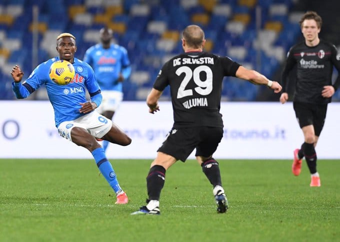 Serie A: Osimhen Scores For Napoli On  Return From Head Injury