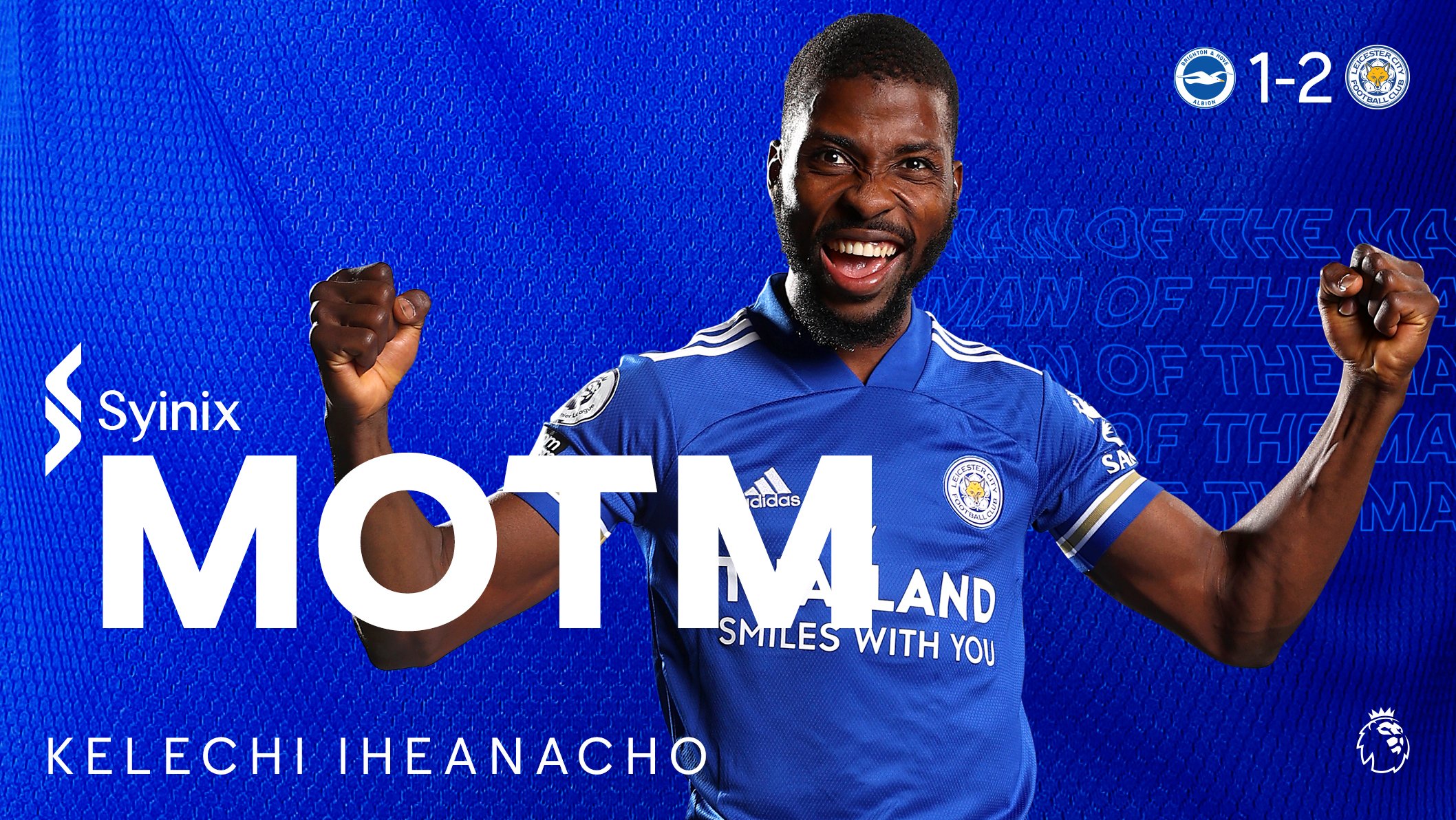 Iheanacho Voted Leicester’s Man Of The Match After Win At Brighton 