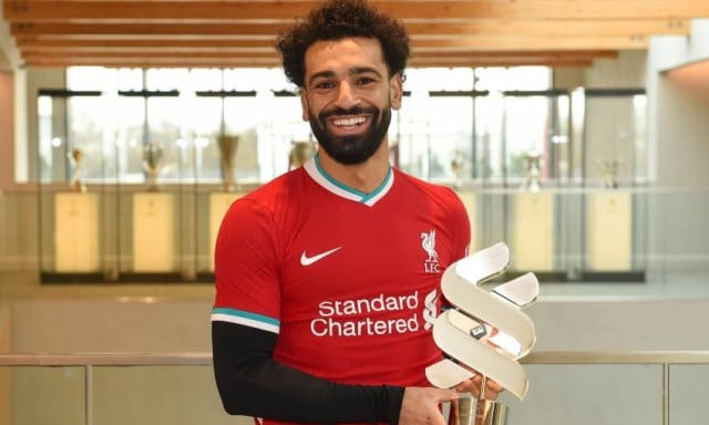 Mo Sallah Claim Liverpool’s Player Of The Month Award