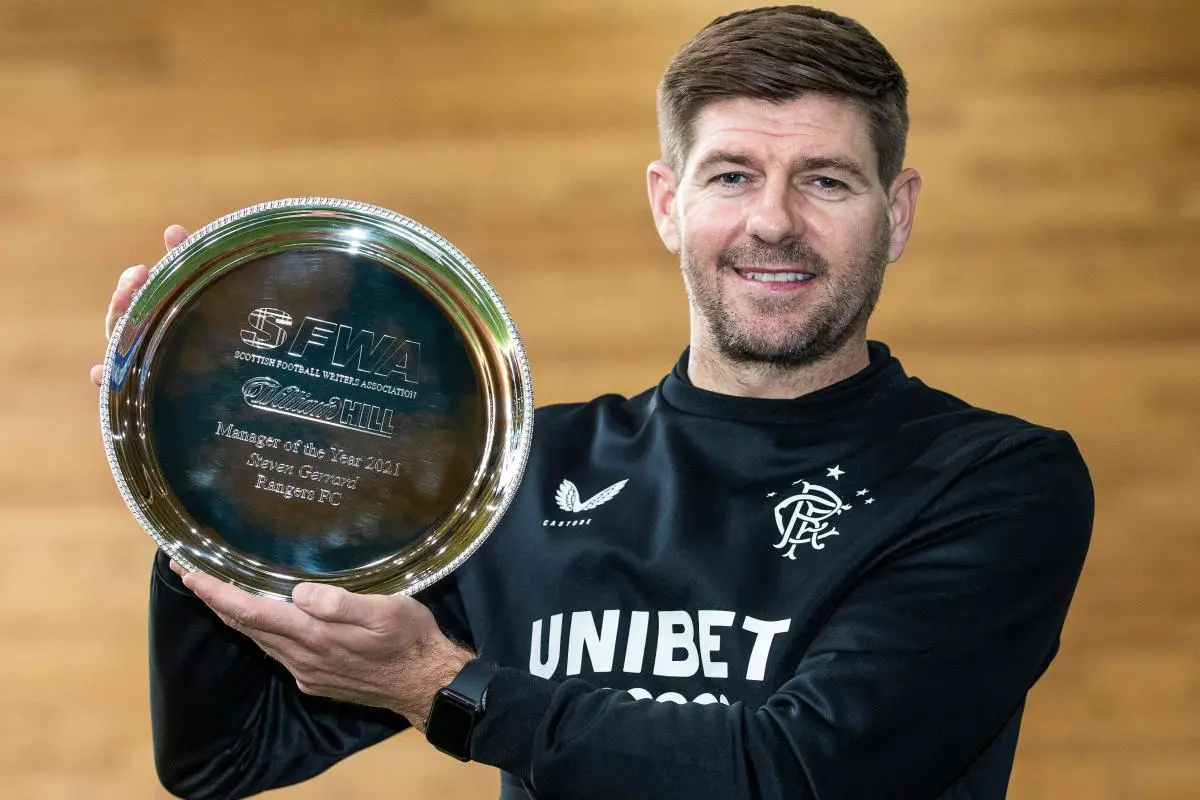 Gerrard Wins Scottish Football Writers’ Manager Of The Year Award 