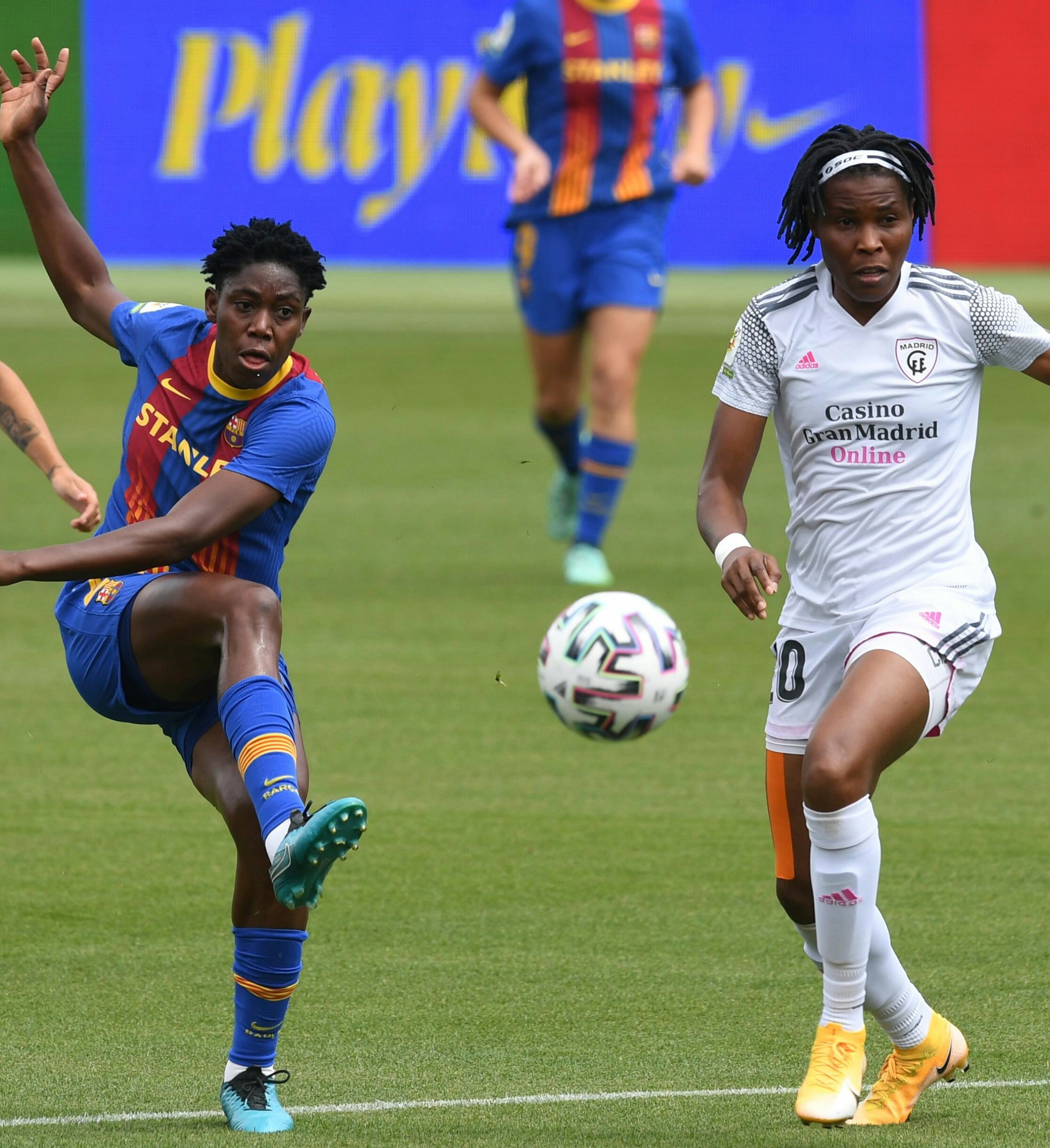 Falcons Star Ohale Scores, Oshoala, Chikwelu In Action As Barca Edge Madrid