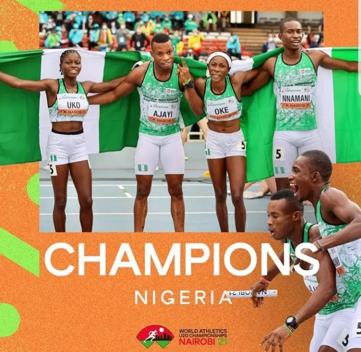 Nigeria Wins Inaugural 4x400m Mixed Relay Gold At World Athletics U20 Championship