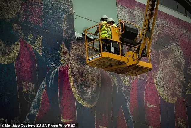Messi Posters Torn Down From Outside Nou Camp Stadium