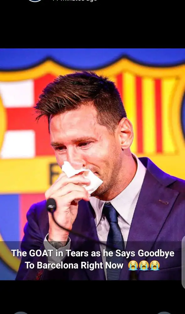 Tearful Messi Confirms Barcelona Exit
