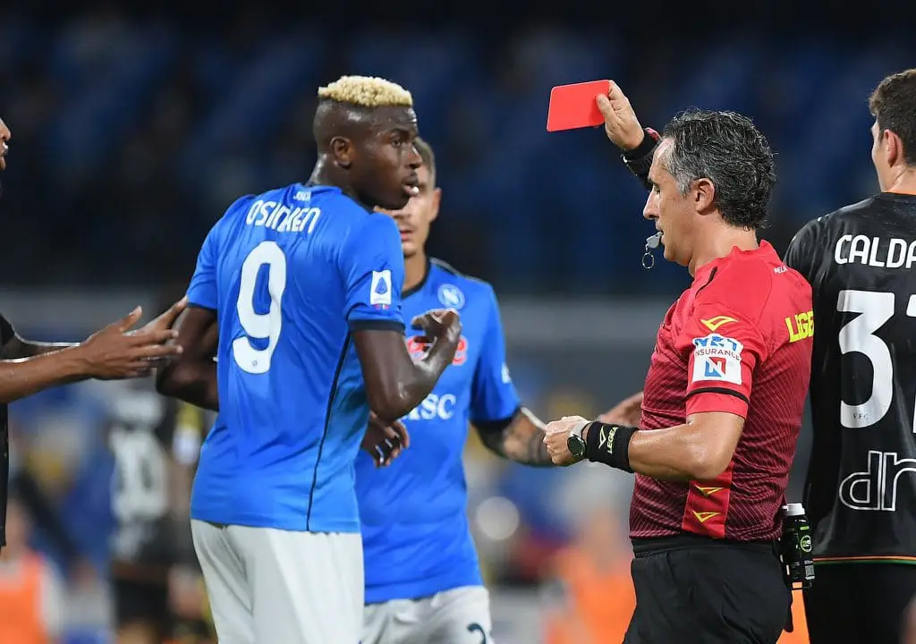 BREAKING: Osimhen Suspended For Two Games After Bagging Red Card