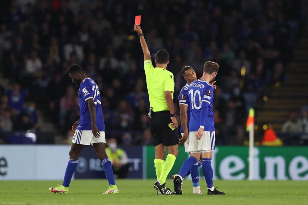 Europa: Rodgers Blasts Referee Over Ndidi’s Red Card 