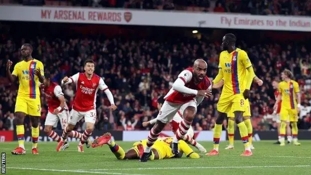 Premier League: Lacazette’s Late Strike Against Palace Denies Vieira Win In Arsenal Return