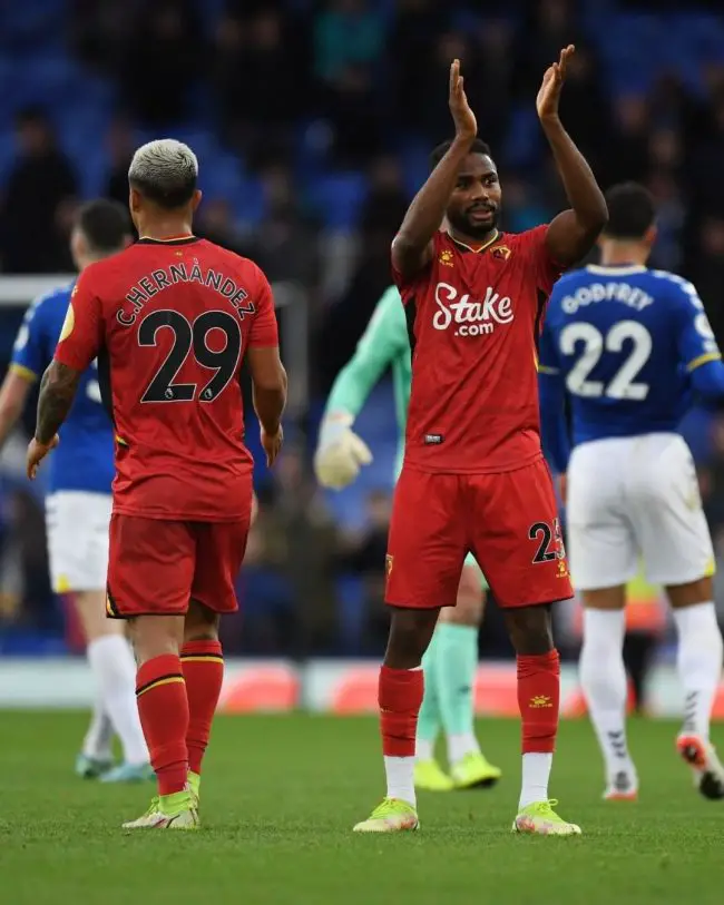 صنف دينيس ثاني أفضل لاعب في واتفورد في الفوز الكبير على إيفرتون