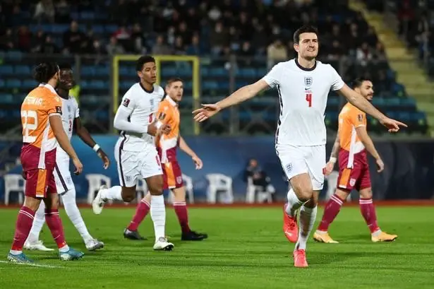 2022 WCQ: Maguire Sets England Goal Record In 10-0 Win Vs San Marino