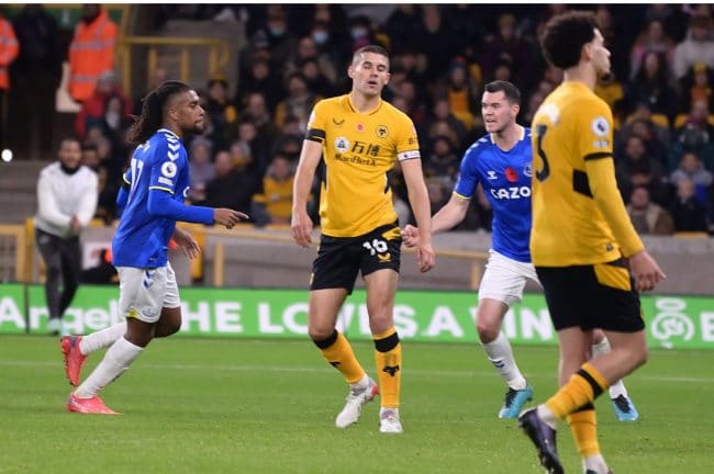 Iwobi’s Goal Not Enough As Everton Lose To Wolves, Suffer 3rd Straight Defeat