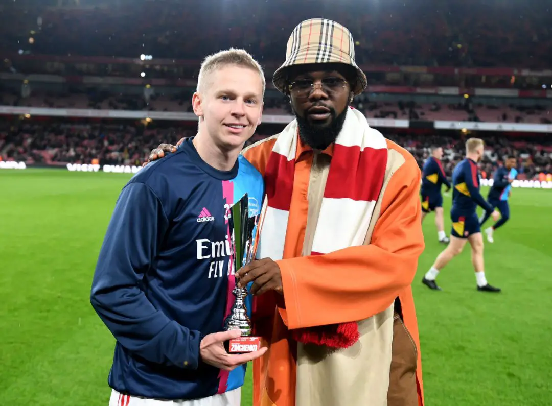 Patoranking reikt Arsenal's Speler van de Maand-prijs van januari uit aan Zinchenko