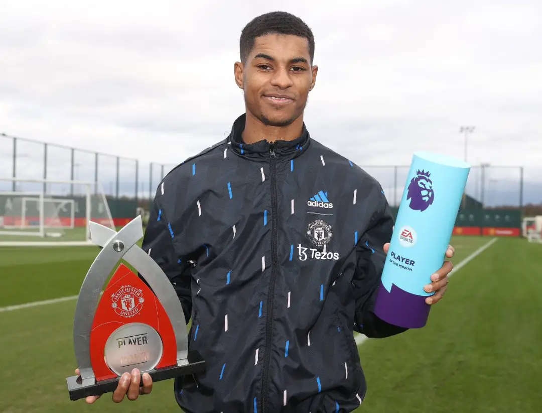Rashford, Arteta Named Player, Manager Of The Month For January