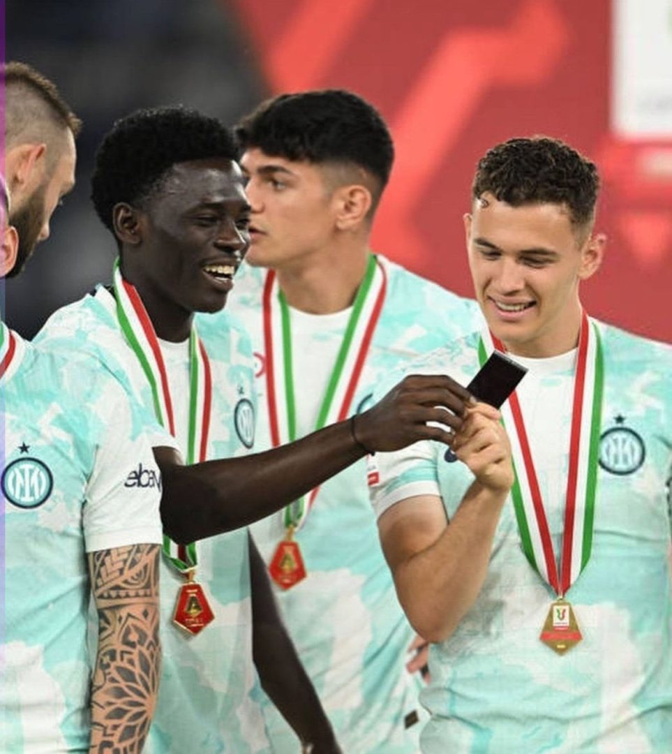 Remo Celebrate Academy Product Akinsanmiro After Coppa Italia Win With Inter Milan