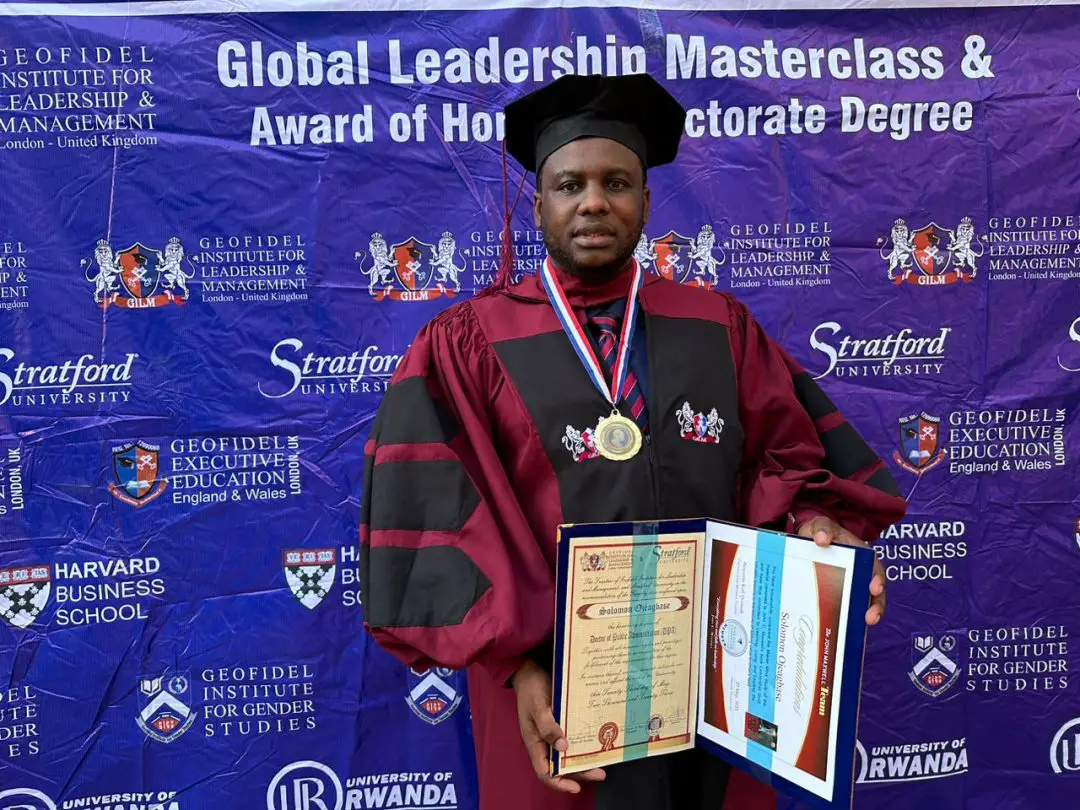 Solomon Ojeagbase Bags Honorary PhD, Kwame Nkurumah Award