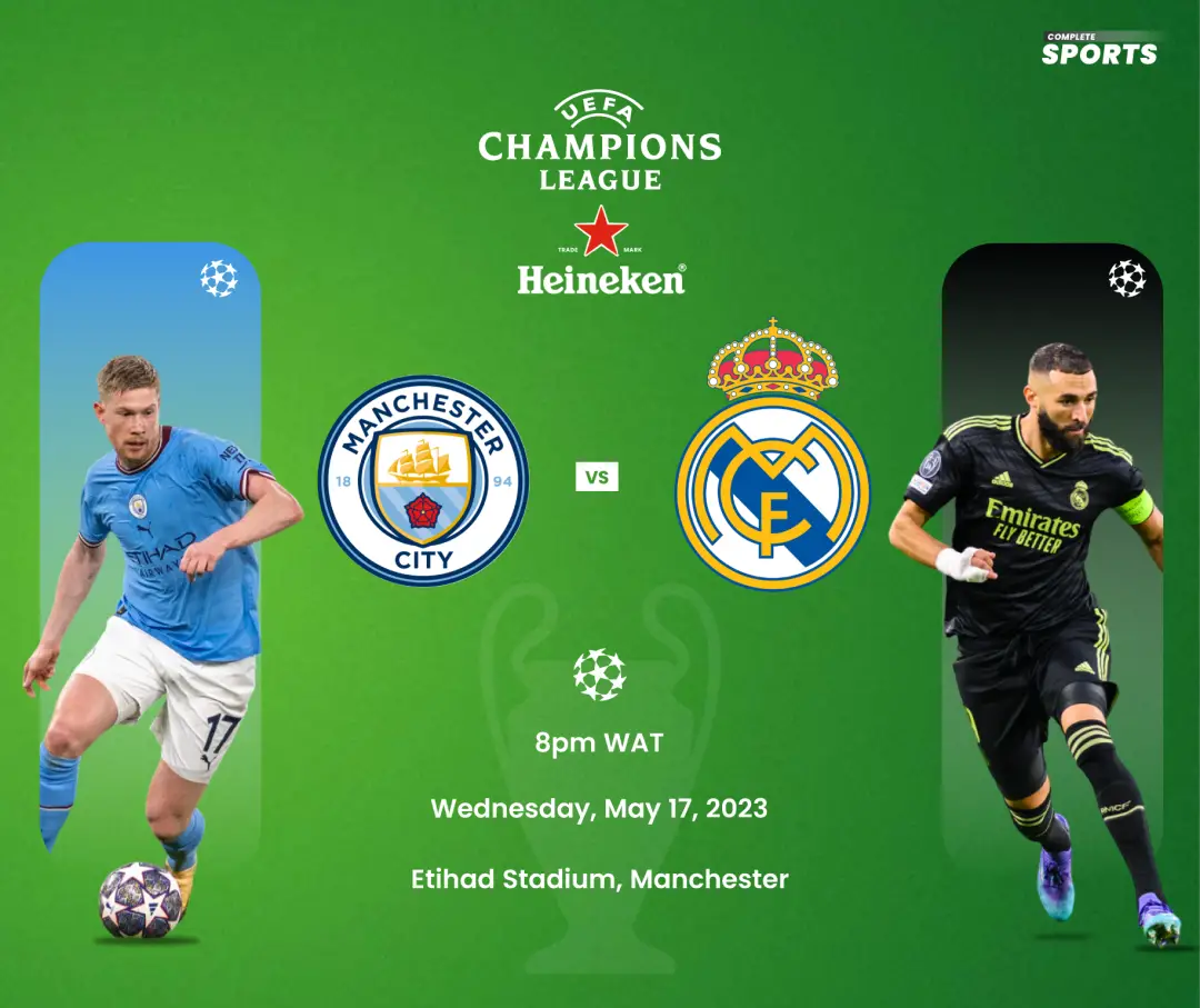 Manchester City X Real Madrid, Champions League
