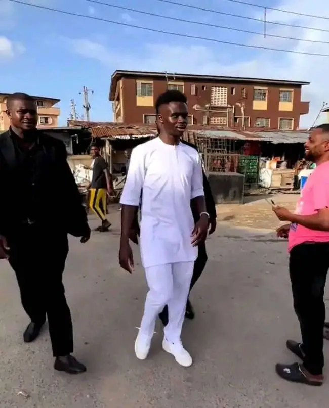 Arsenal Star Bukayo Saka Visits Lagos
